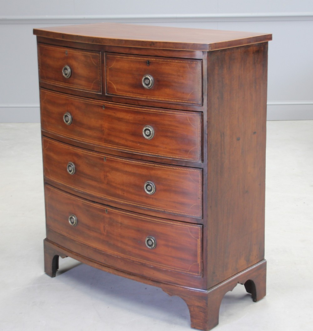 A GEORGAIN MAHOGANY CHEST OF DRAWEWRS View V