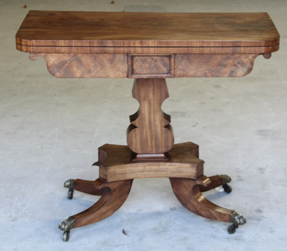 A WILLIAM IV MAHOGANY CARD TABLE View II