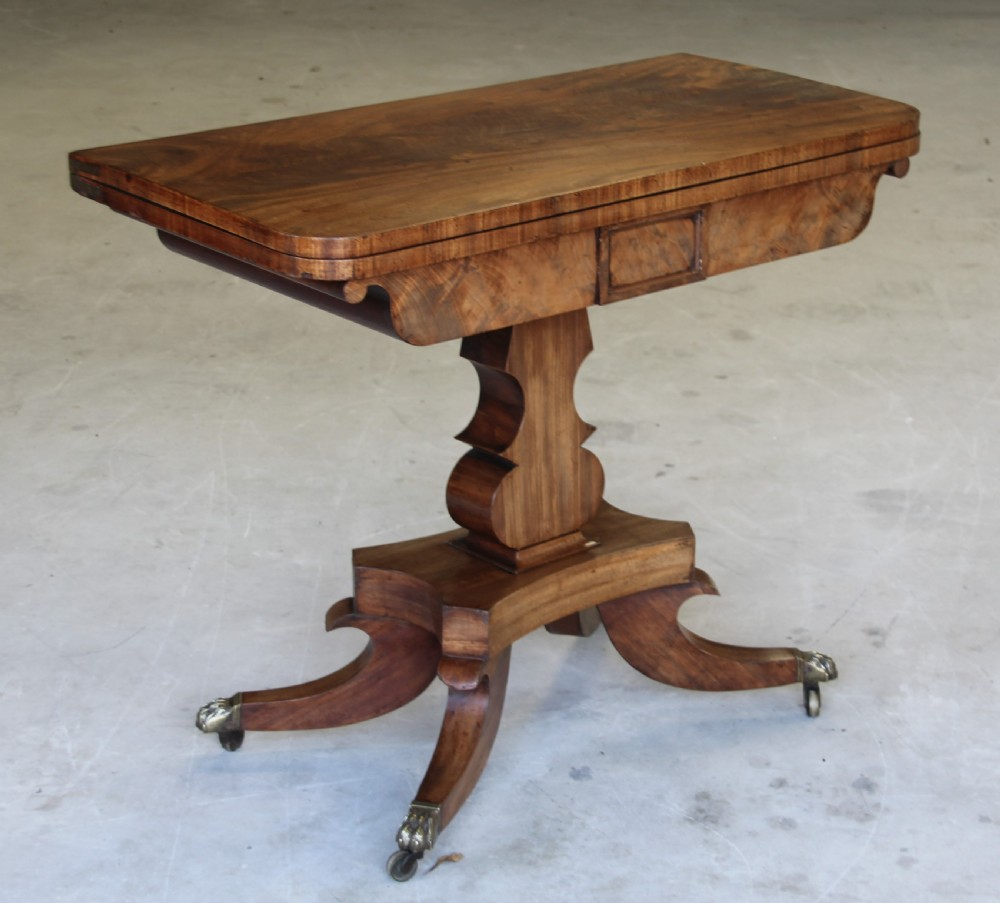 A WILLIAM IV MAHOGANY CARD TABLE View III