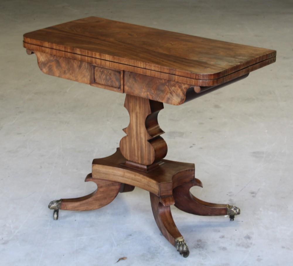 A WILLIAM IV MAHOGANY CARD TABLE View IV