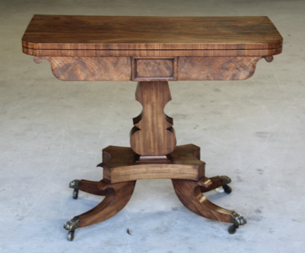 A WILLIAM IV MAHOGANY CARD TABLE View V