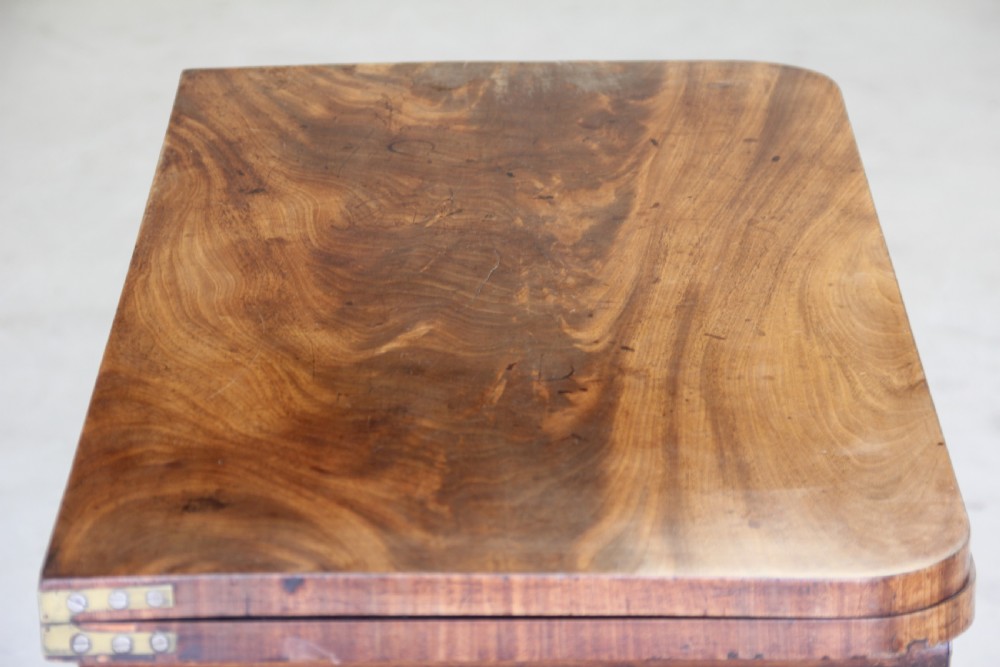 A WILLIAM IV MAHOGANY CARD TABLE View VI