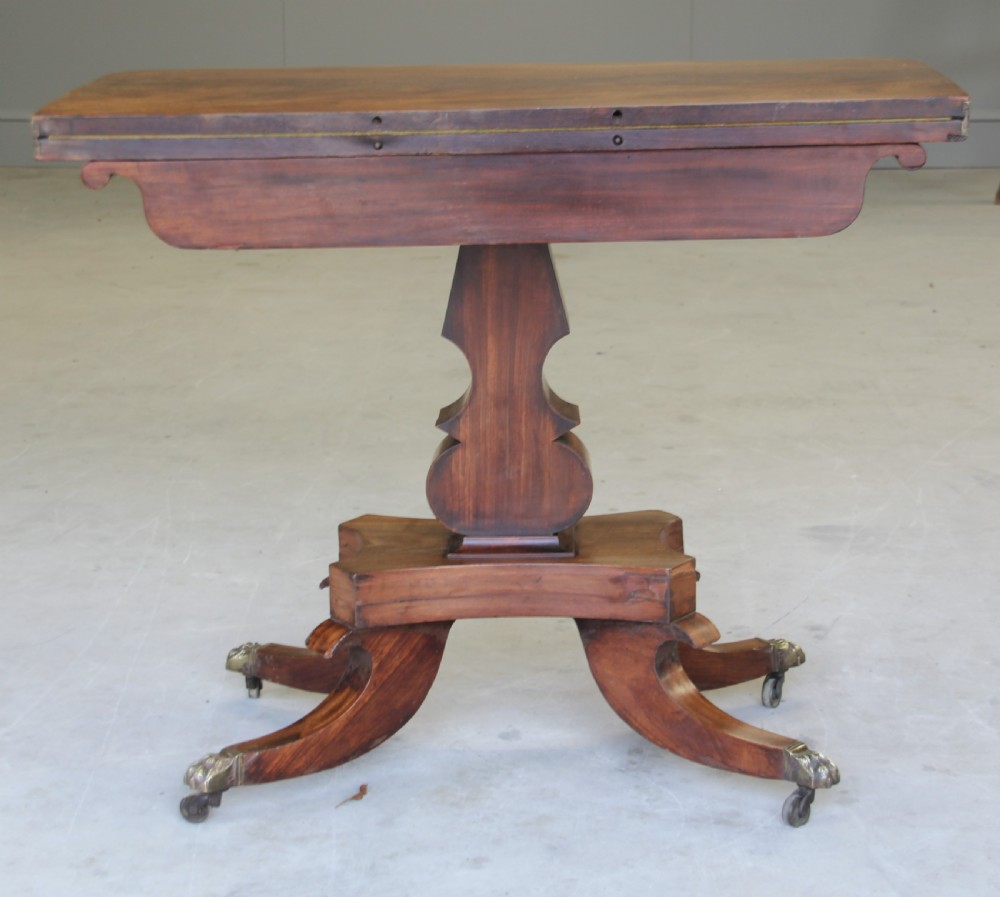 A WILLIAM IV MAHOGANY CARD TABLE View VII