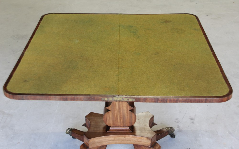 A WILLIAM IV MAHOGANY CARD TABLE View VIII