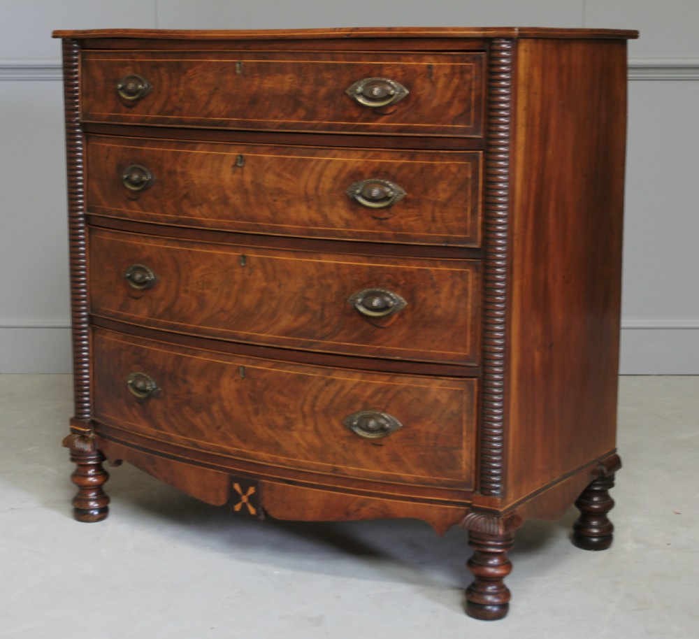 A WILLIAM IV MAHOGANY CHEST OF DRAWERS View III