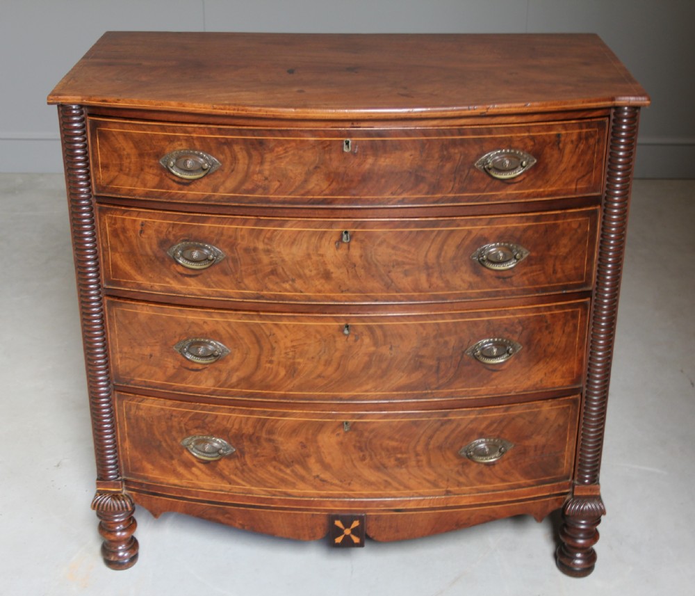 A WILLIAM IV MAHOGANY CHEST OF DRAWERS View IV