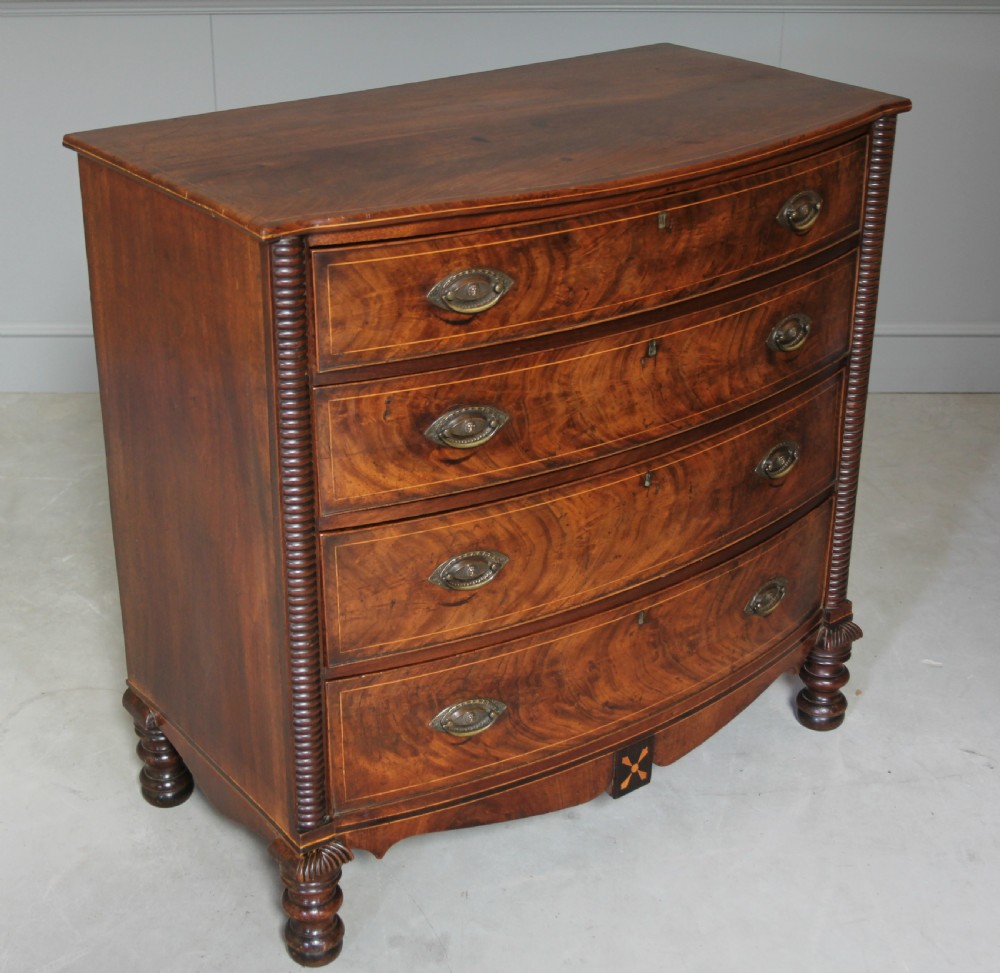 A WILLIAM IV MAHOGANY CHEST OF DRAWERS View V