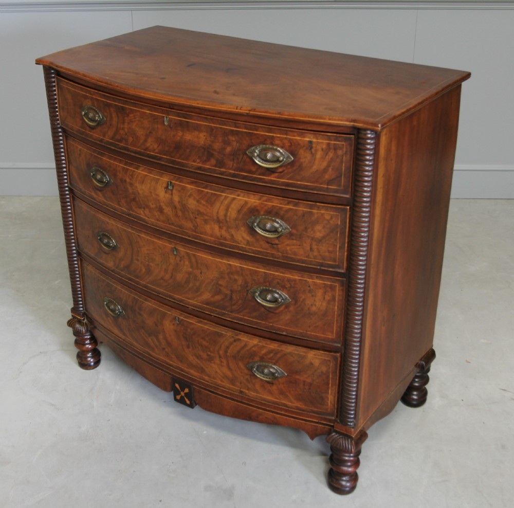 A WILLIAM IV MAHOGANY CHEST OF DRAWERS View VI