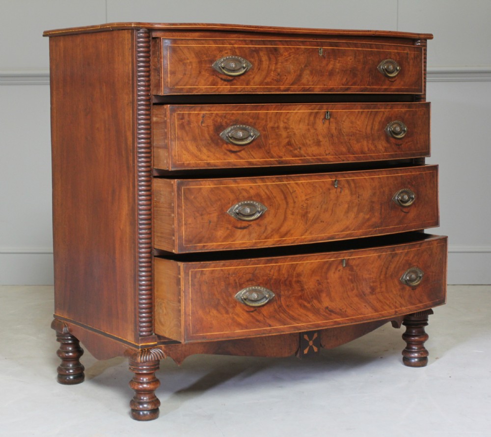 A WILLIAM IV MAHOGANY CHEST OF DRAWERS View VII