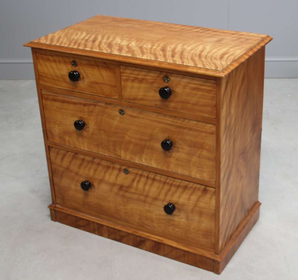 A VICTORIAN SATINBIRCH CHEST OF DRAWERS View VII