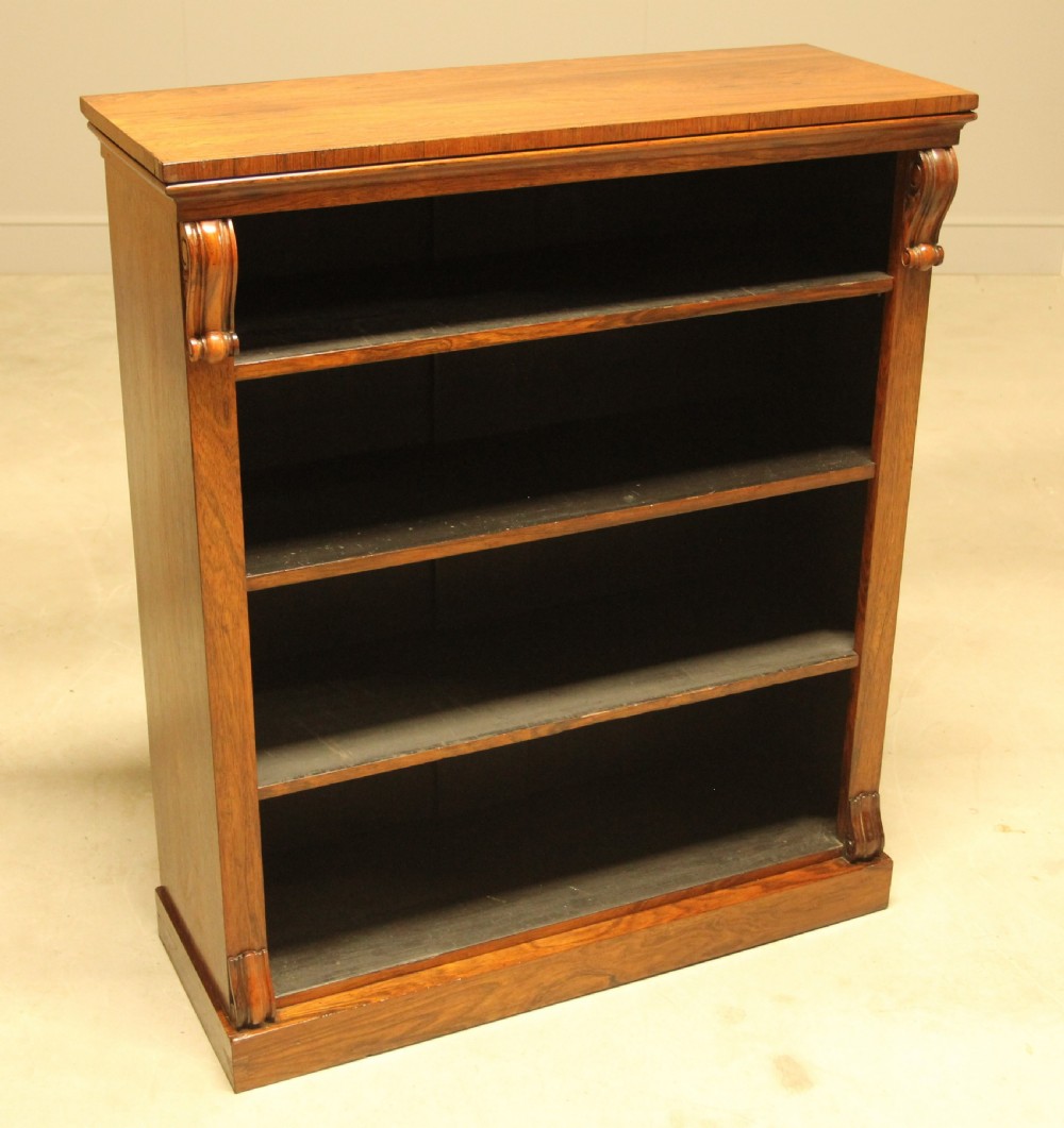 A VICTORIAN ROSEWOOD OPEN BOOKCASE View VI