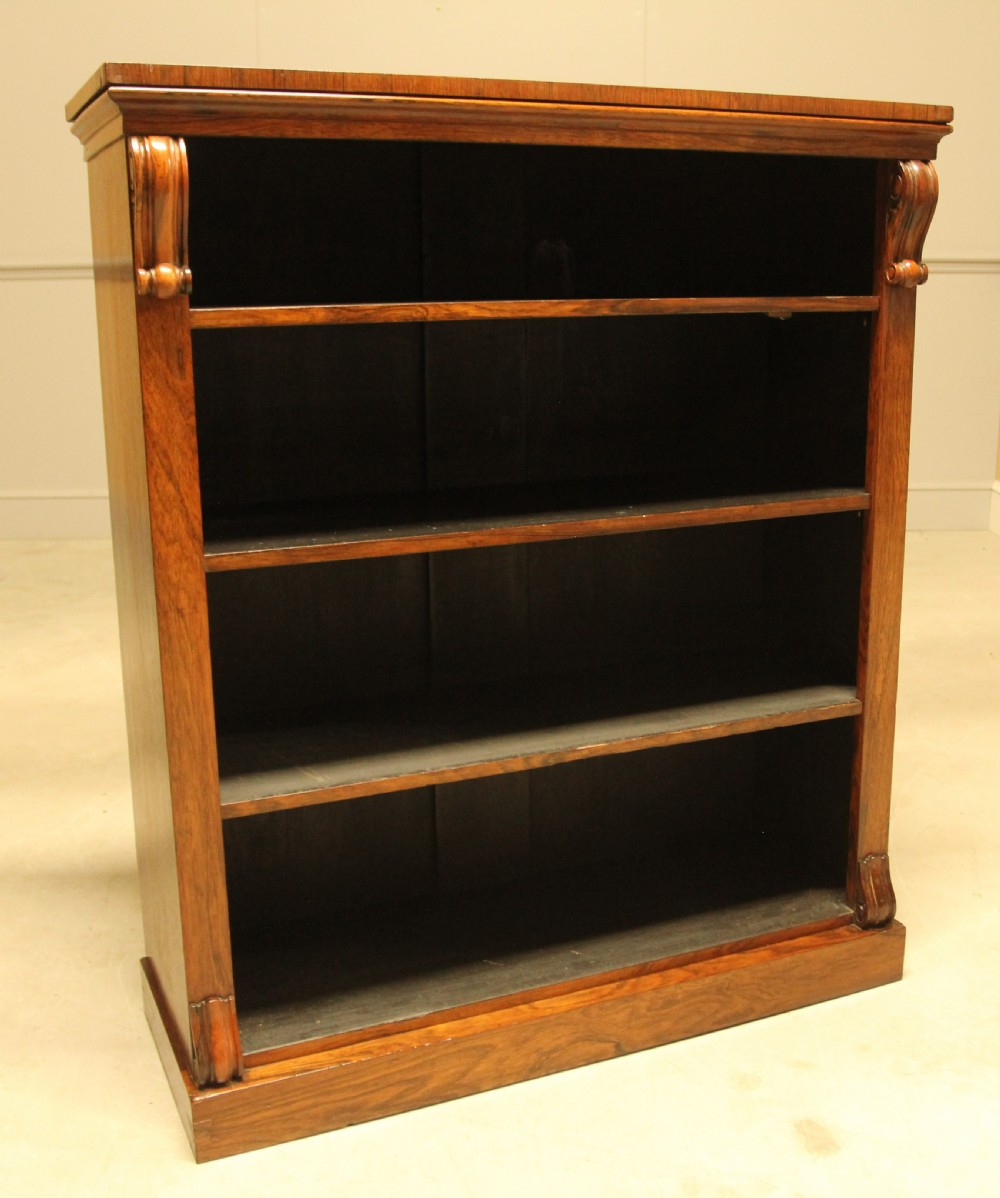 A VICTORIAN ROSEWOOD OPEN BOOKCASE View VII