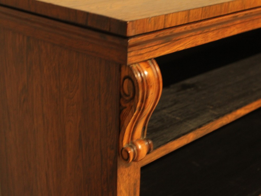 A VICTORIAN ROSEWOOD OPEN BOOKCASE View VIII