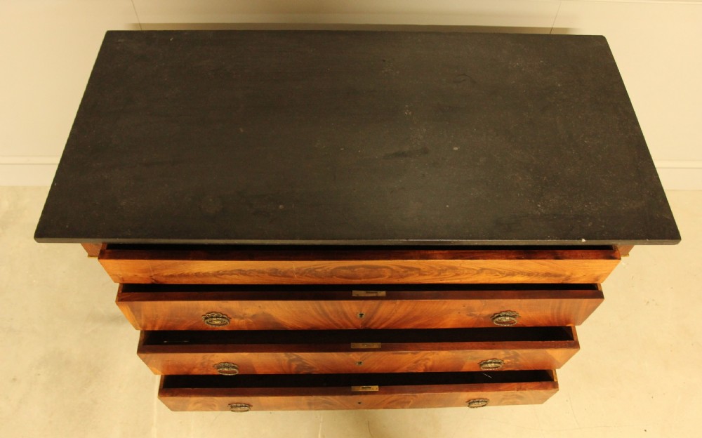 19TH CENTURY FRENCH MAHOGANY MARBLE TOP COMMODE View VII