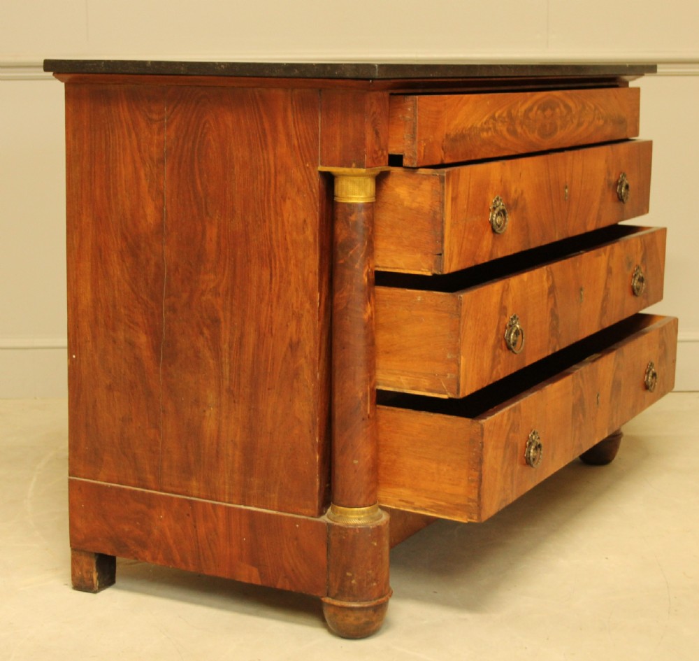 19TH CENTURY FRENCH MAHOGANY MARBLE TOP COMMODE View VIII