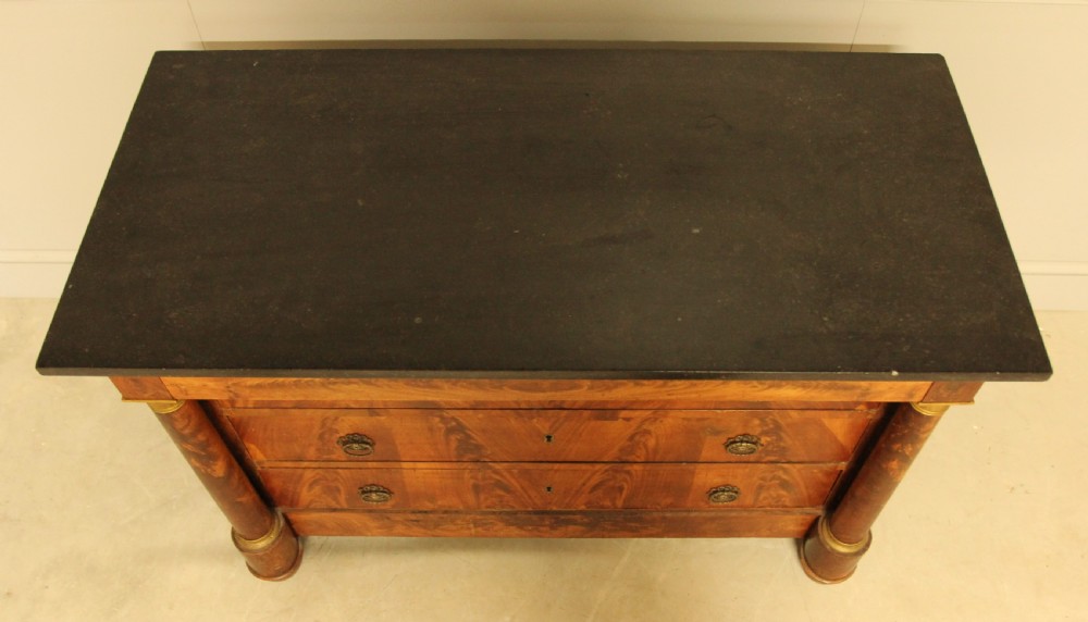 19TH CENTURY FRENCH MAHOGANY MARBLE TOP COMMODE View IX