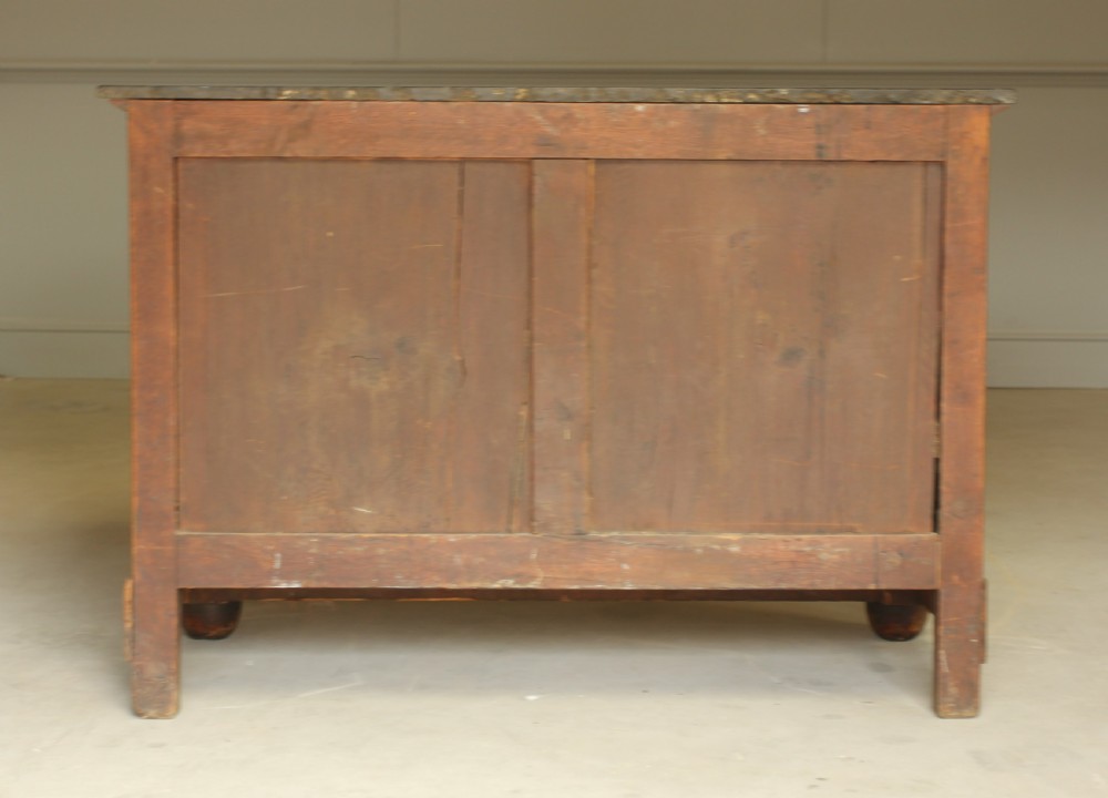 19TH CENTURY FRENCH MAHOGANY MARBLE TOP COMMODE View X