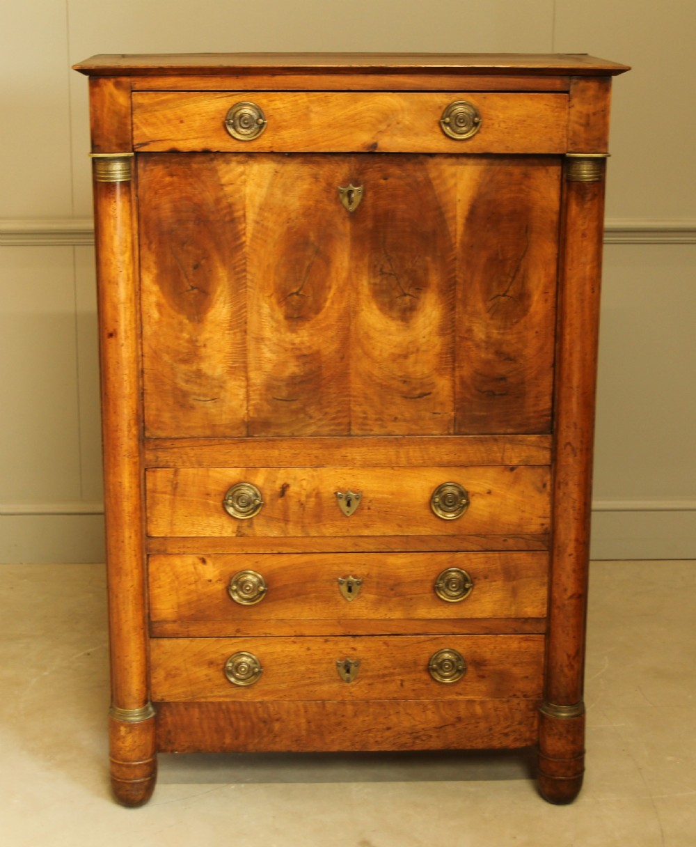A 19TH CENTURY FRENCH WALNUT SECRETAIRE View II