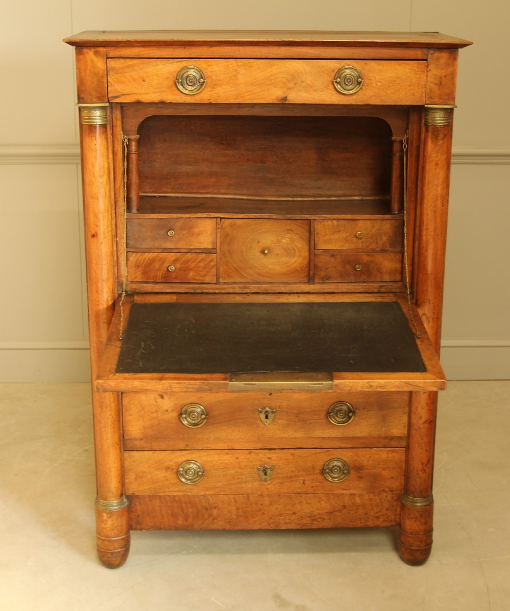 A 19TH CENTURY FRENCH WALNUT SECRETAIRE View III