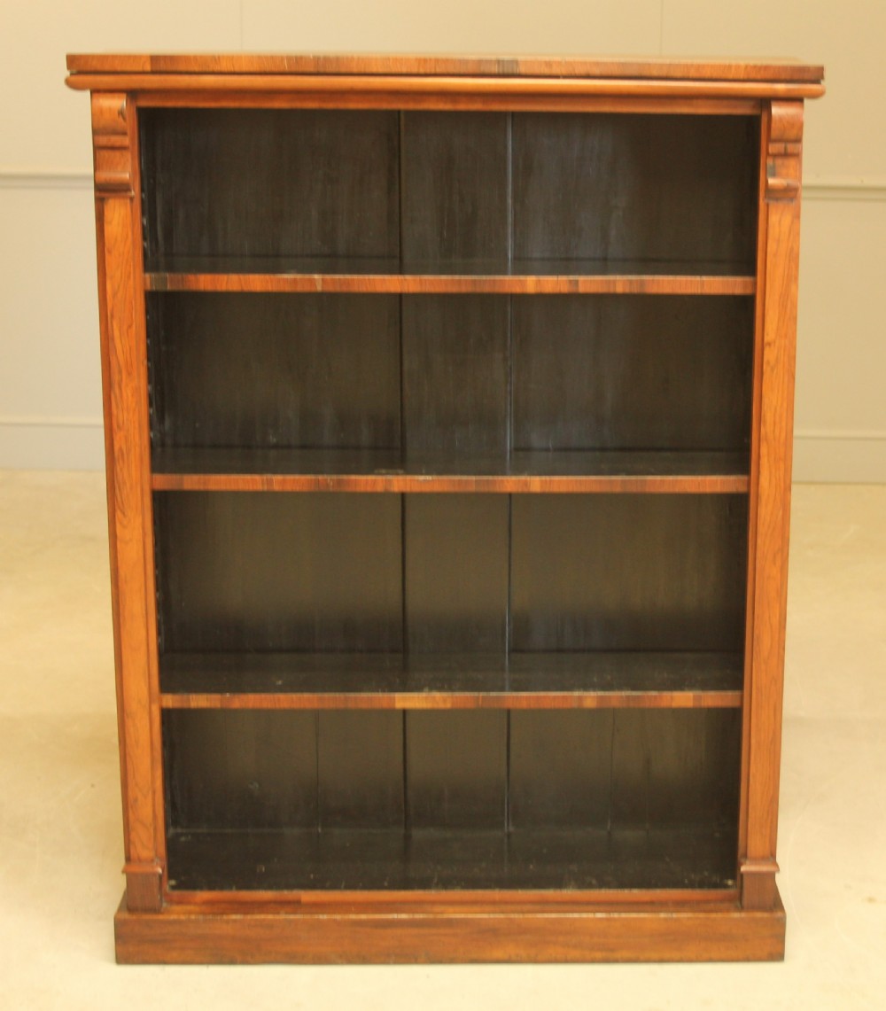 A VICTORIAN ROSEWOOD OPEN BOOKCASE View II