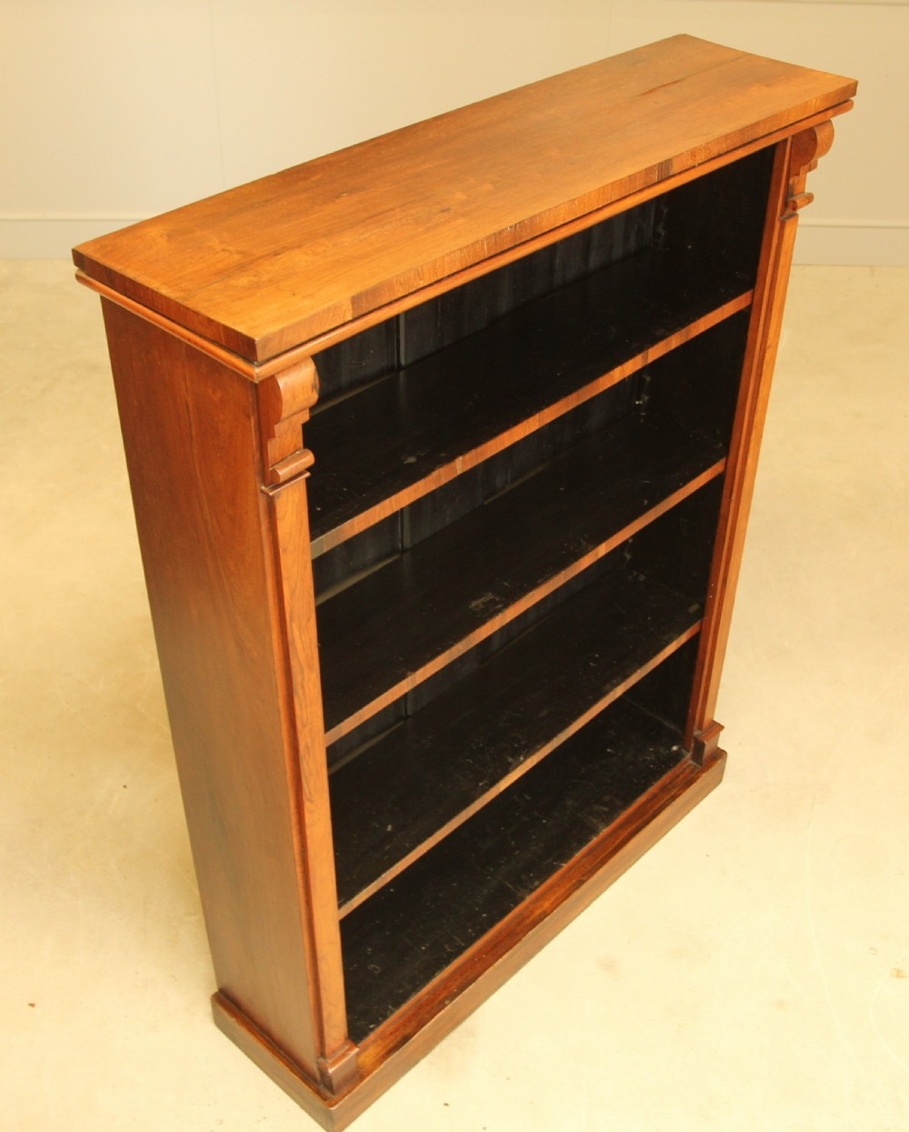 A VICTORIAN ROSEWOOD OPEN BOOKCASE View VI