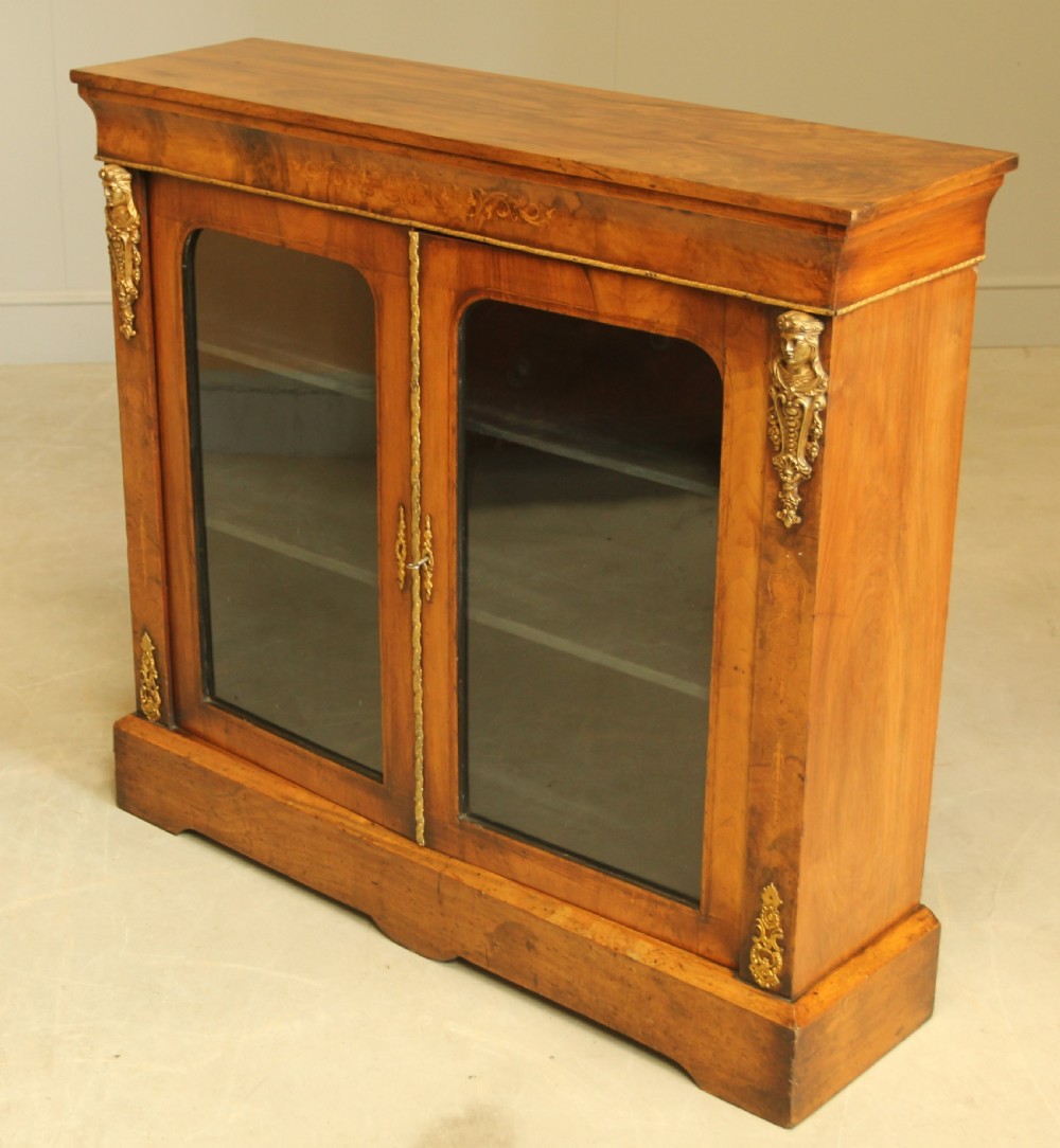 VICTORIAN BURR WALNUT DISPLAY CABINET View VI