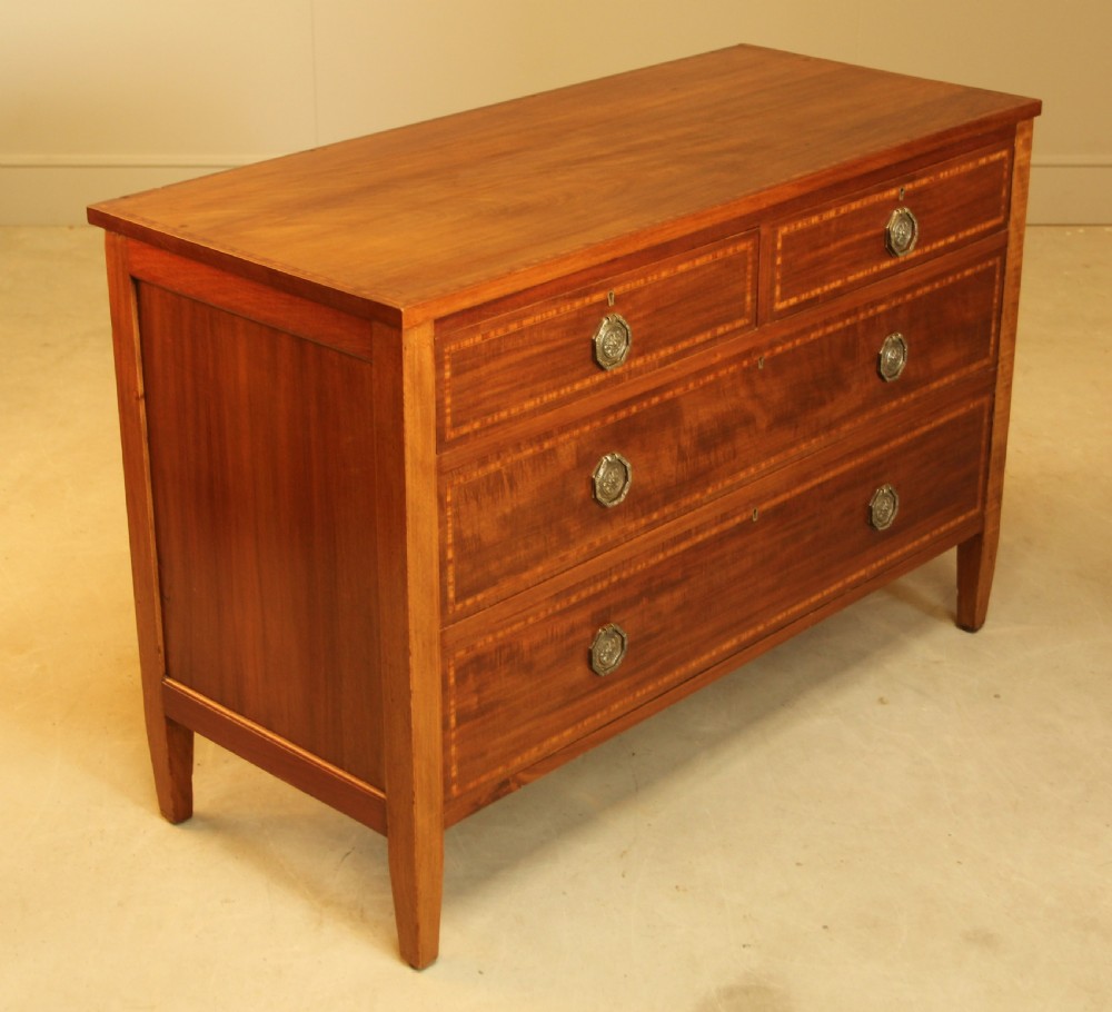 AN EDWARDIAN MAHOGANY CHEST OF DRAWERS View V