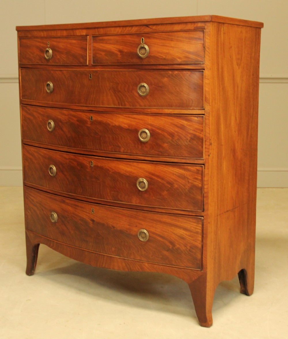 A 19th century bow fronted chest of drawers View III