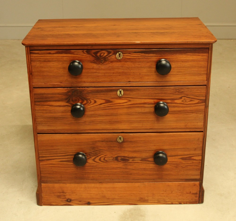 A 19th century pitch pine chest of drawers  View II
