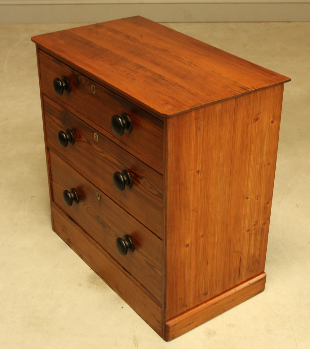 A 19th century pitch pine chest of drawers  View VIII