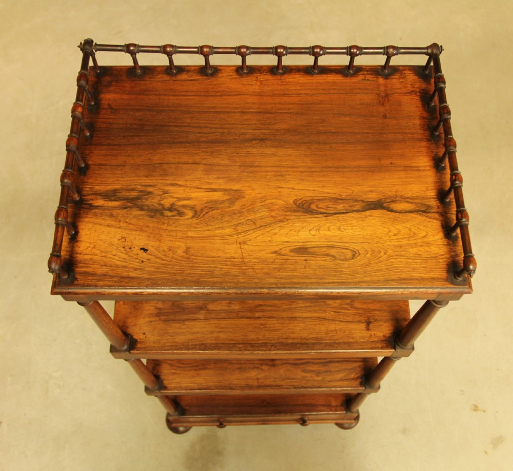 A George IV Rosewood four-tier Whatnot View VIII