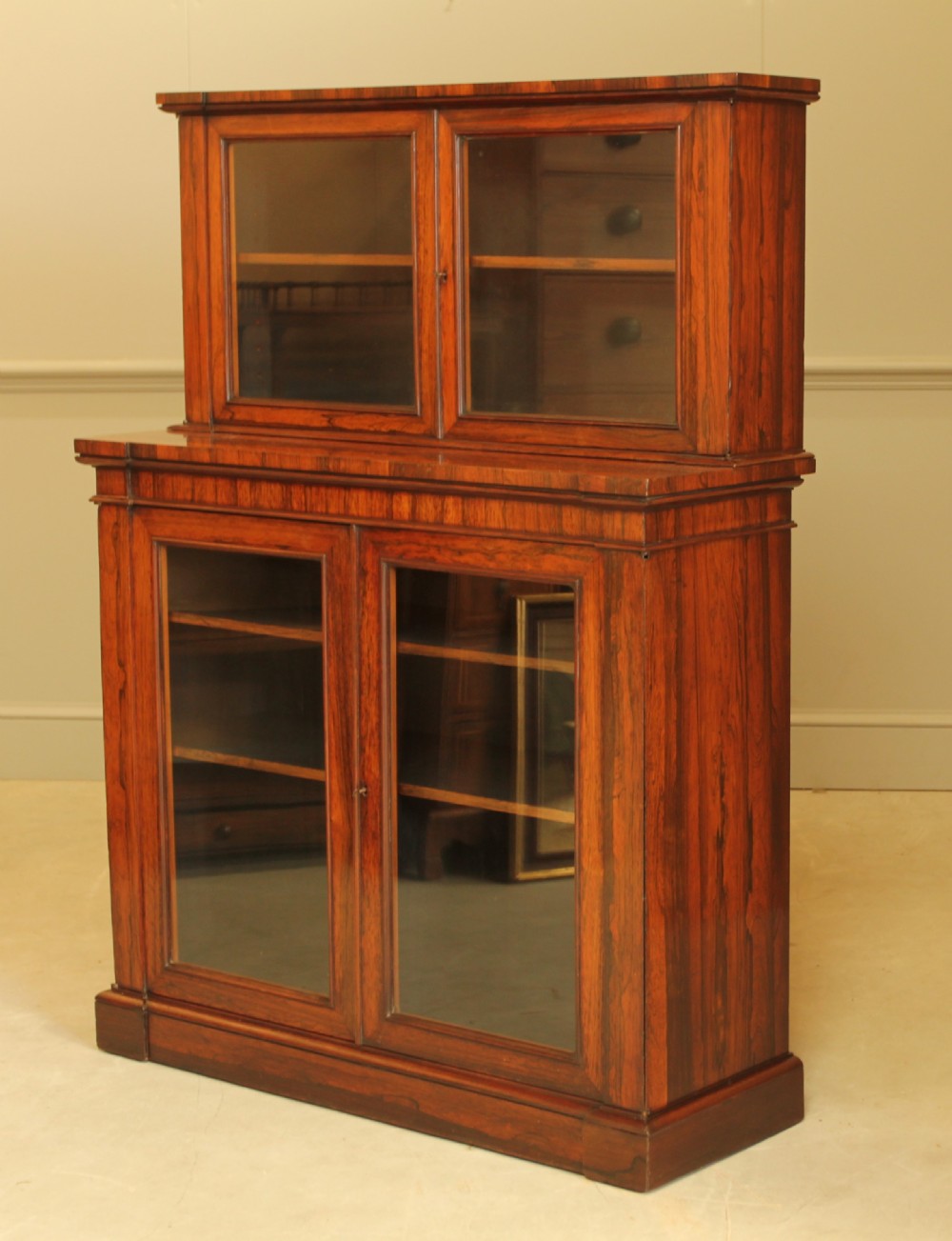 An early 19th century Rosewood bookcase display View IV