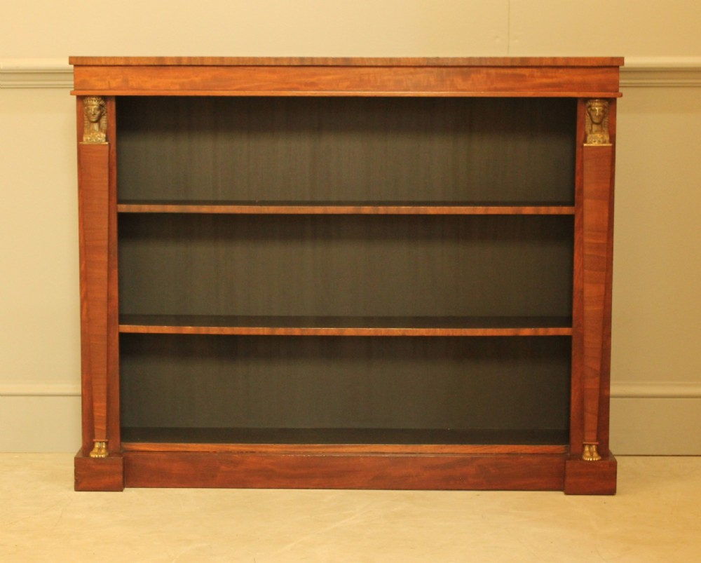 An early 20th century mahogany open bookcase.