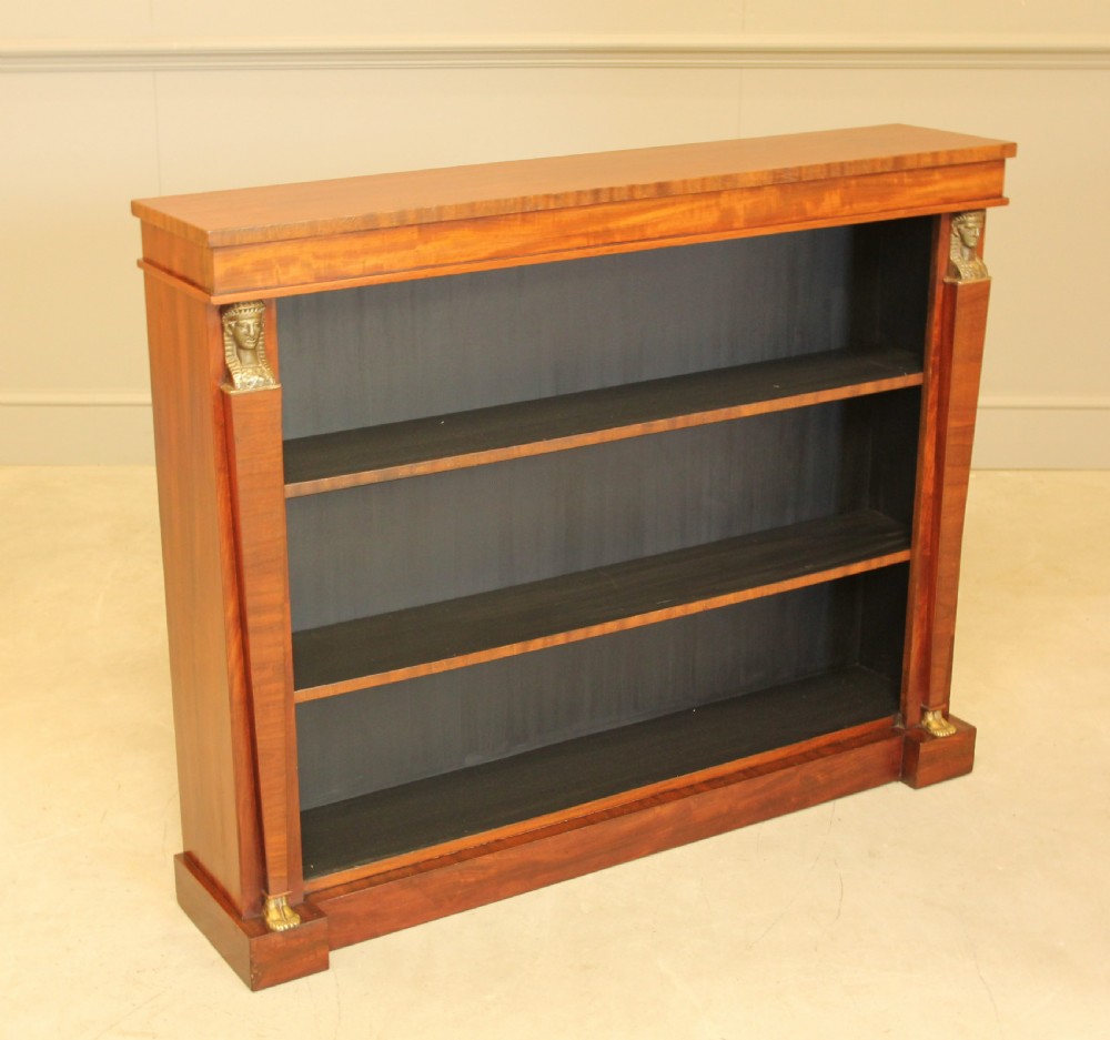 An early 20th century mahogany open bookcase. View IV