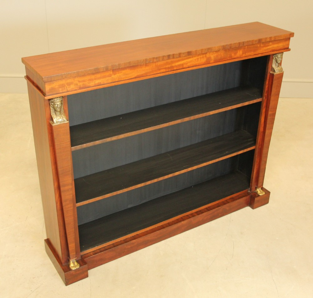 An early 20th century mahogany open bookcase. View V