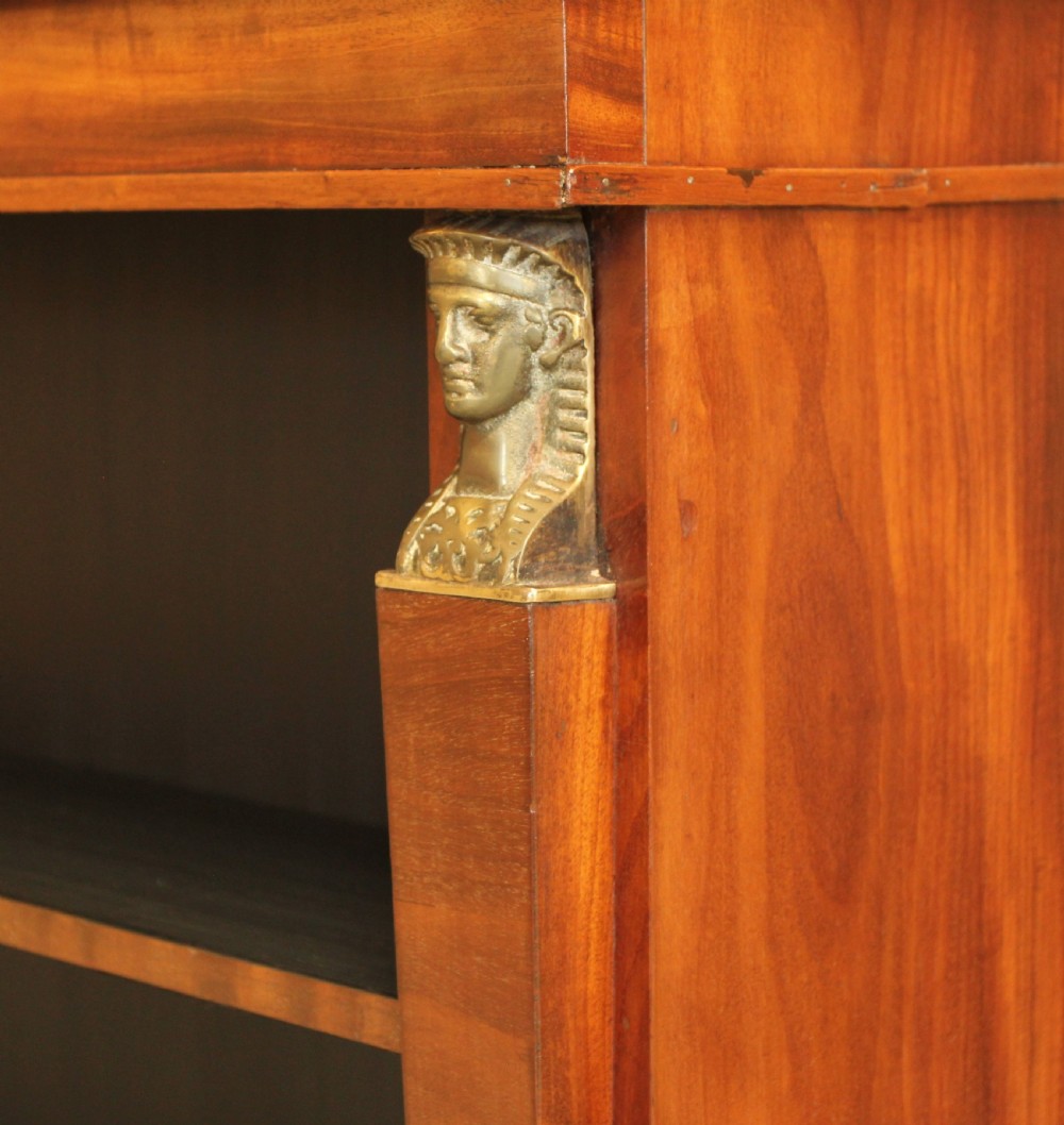An early 20th century mahogany open bookcase. View VII