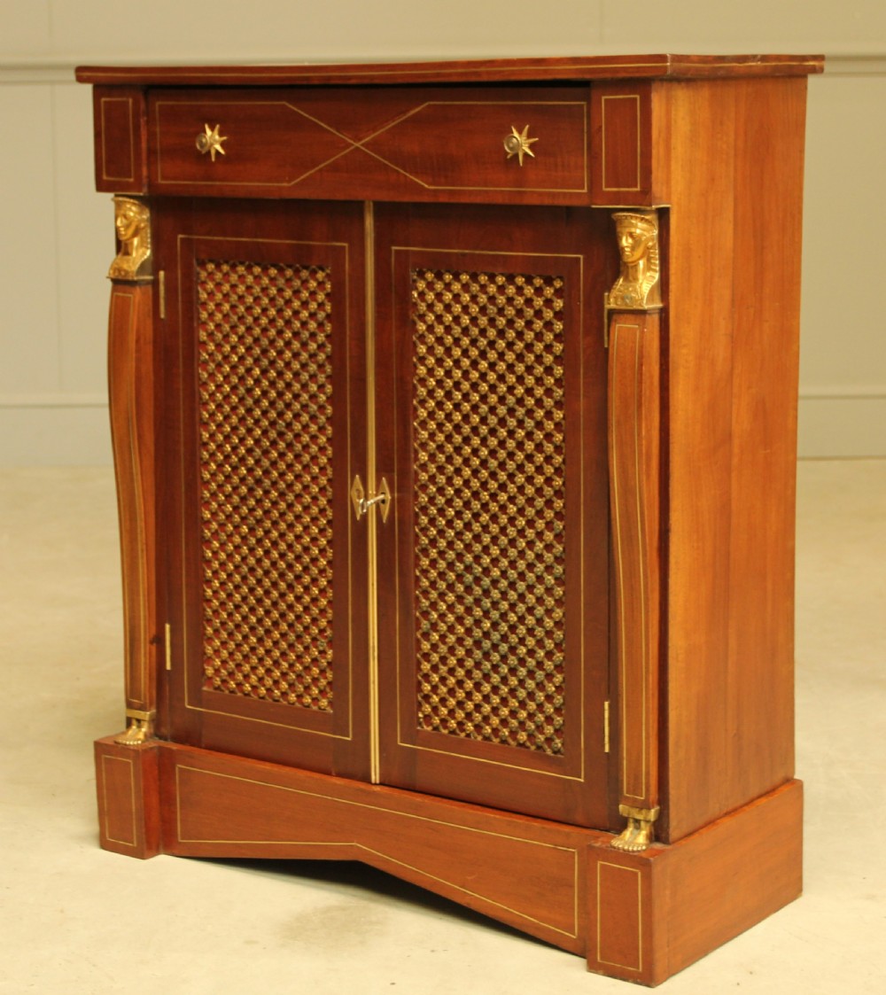 A 19TH CENTURY MAHOGANY SIDE CABINET. View III
