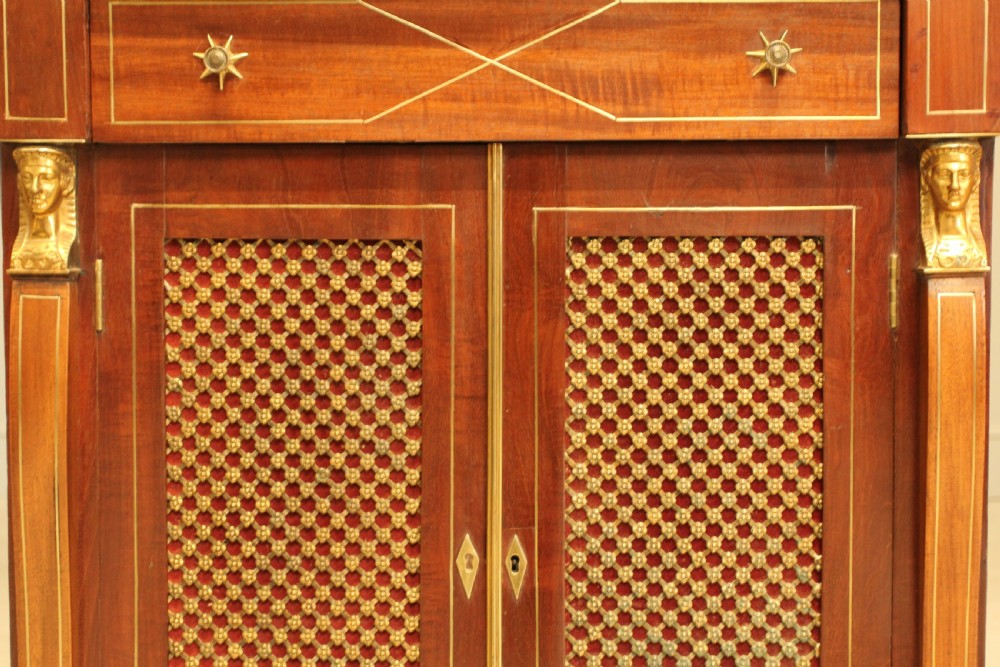 A 19TH CENTURY MAHOGANY SIDE CABINET. View X