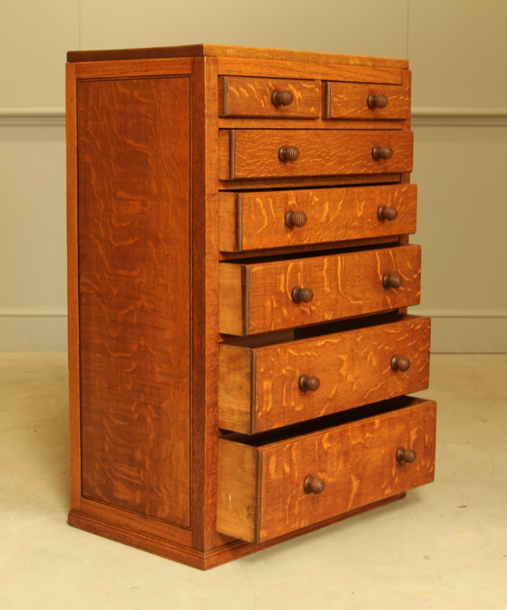 An early 20th century solid oak Printers chest  View IX