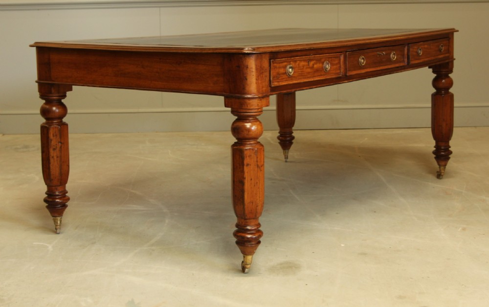 A LARGE VICTORIAN PARTNERS LIBRARY TABLE View III