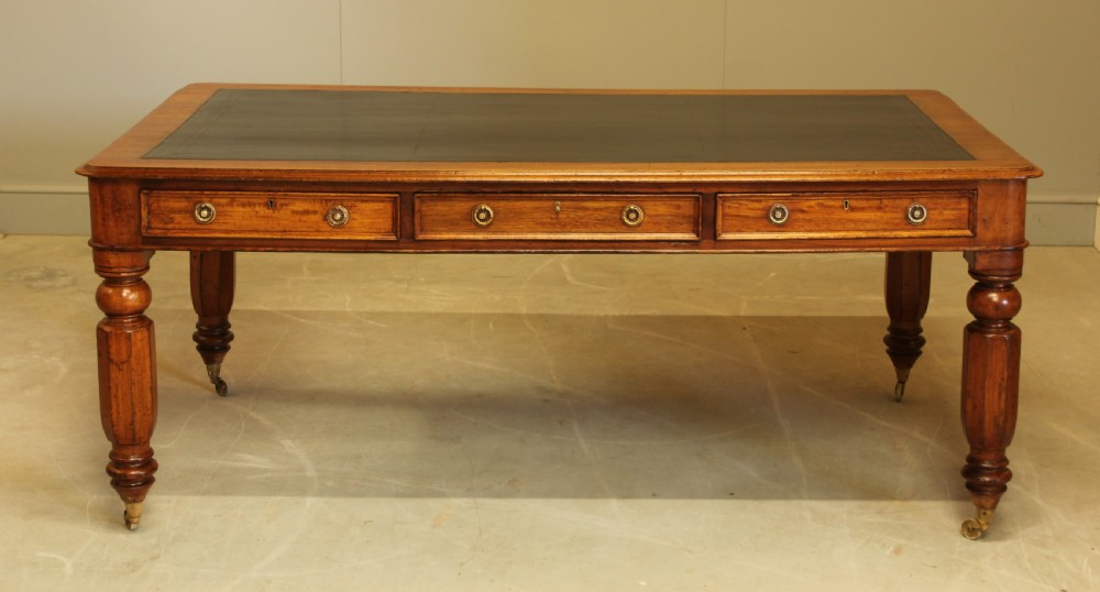 A LARGE VICTORIAN PARTNERS LIBRARY TABLE View V
