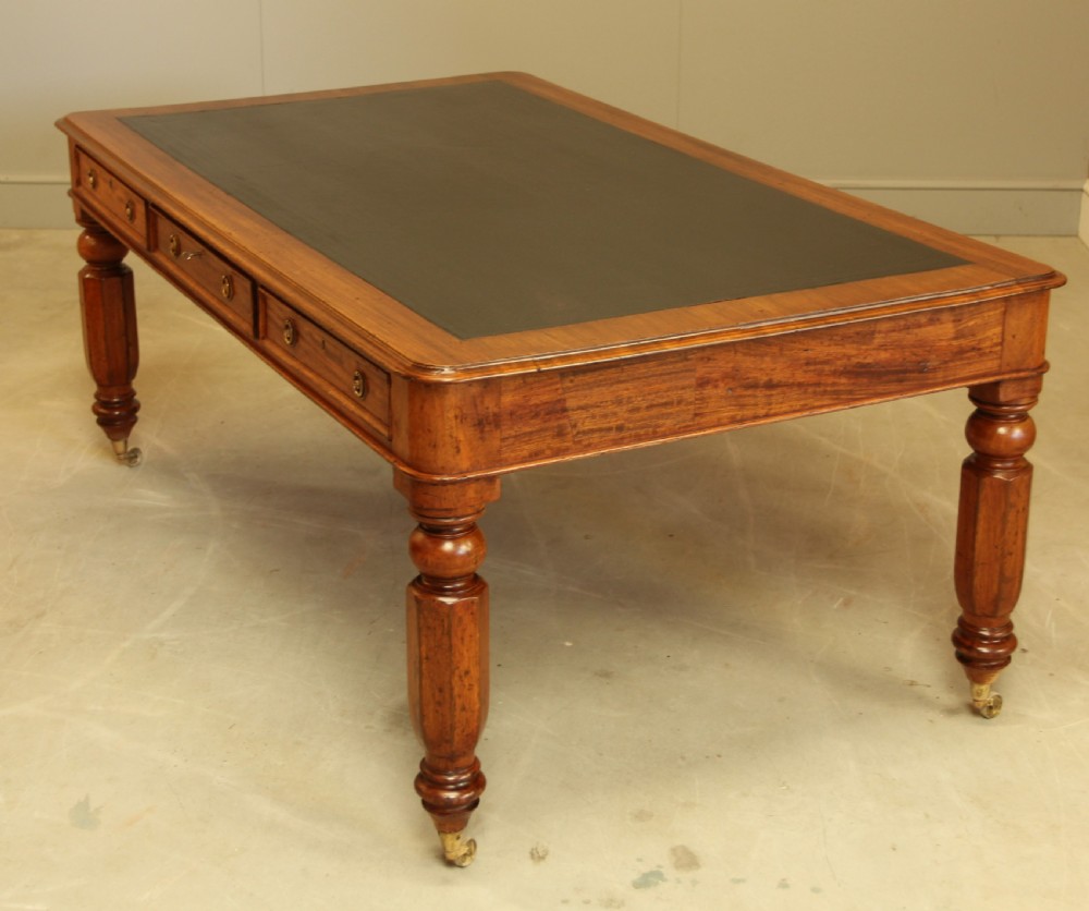 A LARGE VICTORIAN PARTNERS LIBRARY TABLE View VI