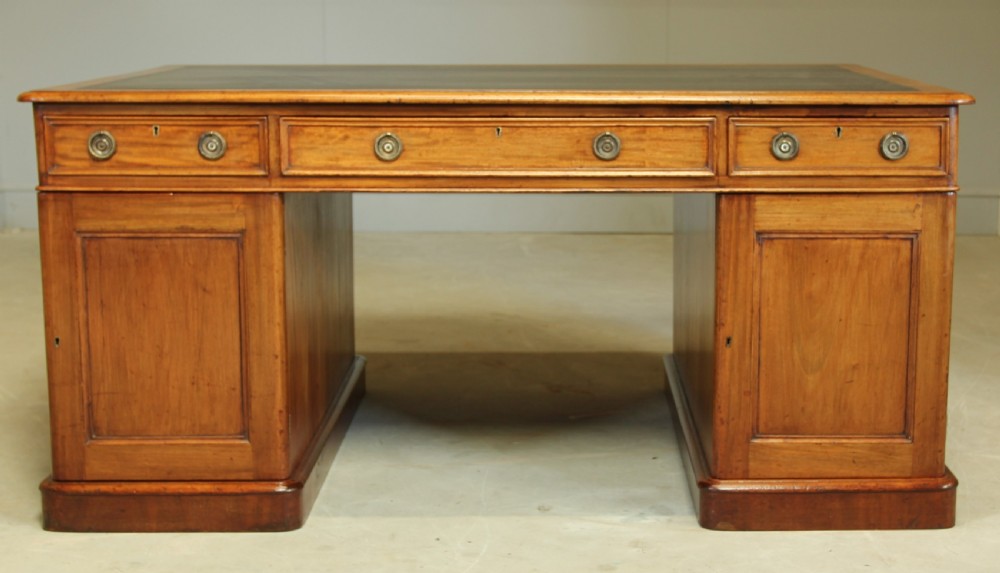 A large Victorian mahogany partners desk. View VI