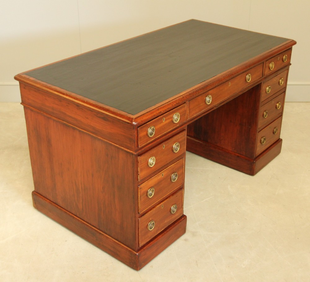A VICTORIAN TWIN PEDISTAL DESK. View V