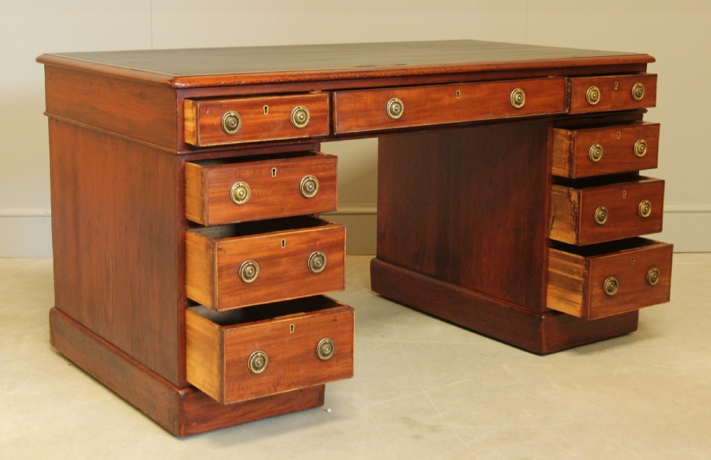 A VICTORIAN TWIN PEDISTAL DESK. View VI