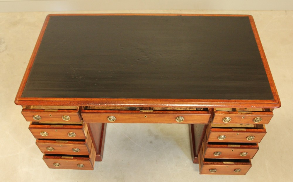 A VICTORIAN TWIN PEDISTAL DESK. View VIII