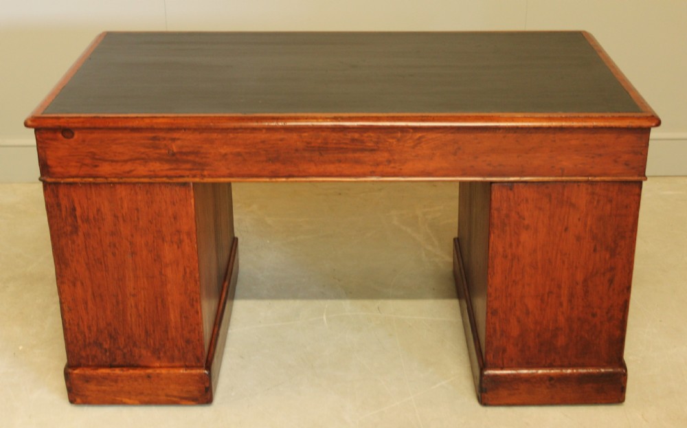 A VICTORIAN TWIN PEDISTAL DESK. View IX