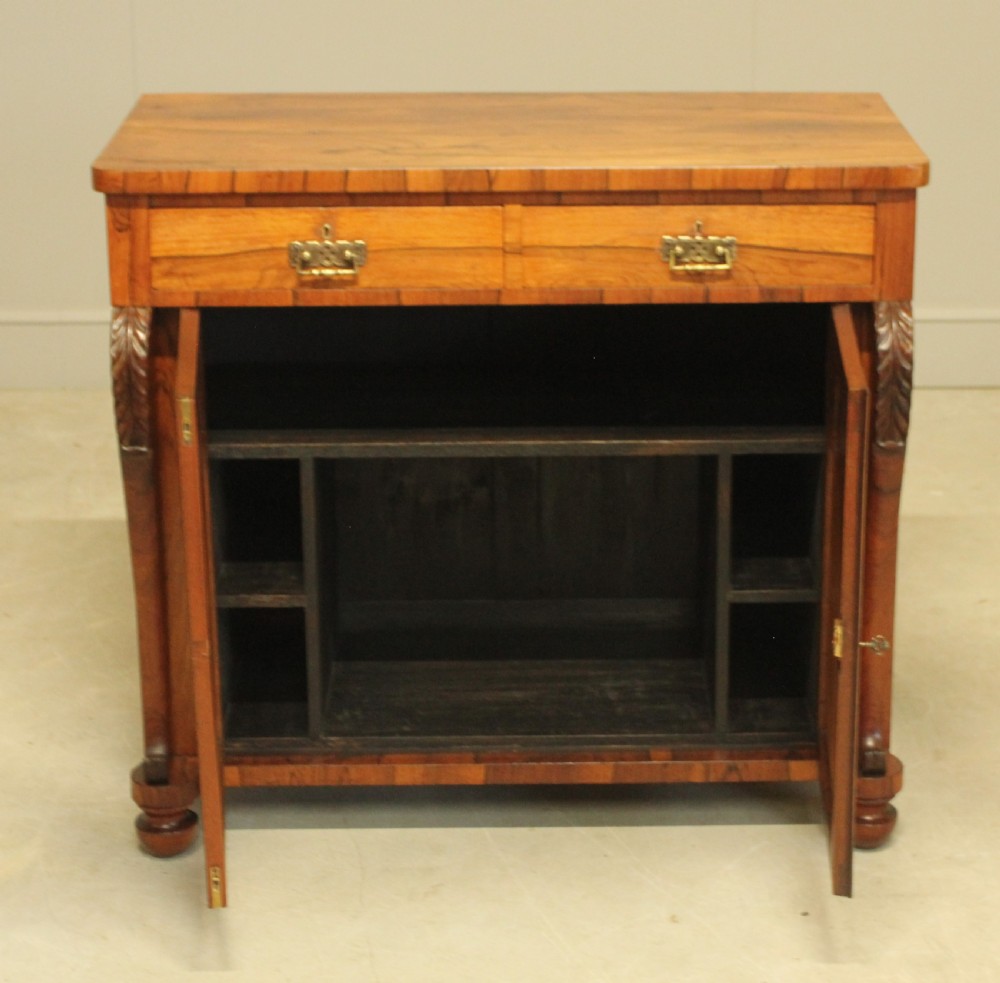 A VICTORIAN ROSEWOOD TWO DOOR SIDEBOARD View VIII