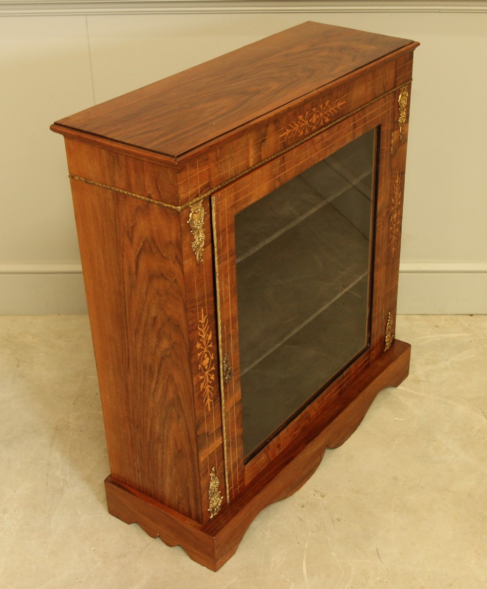A VICTORIAN ROSEWOOD INLAID PIER CABINET. View V
