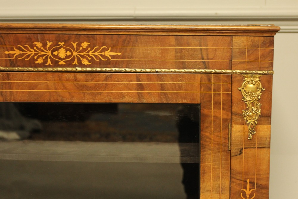 A VICTORIAN ROSEWOOD INLAID PIER CABINET. View VI
